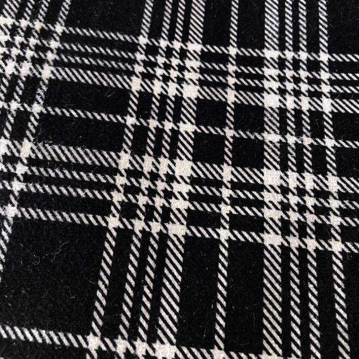 Houndstooth Suede With Fake Fur