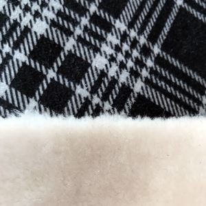 Houndstooth Suede med falsk pels